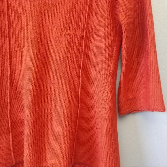 Charlie & Robin Orange Knit Cardigan Wool Sweater - Picture 6 of 8